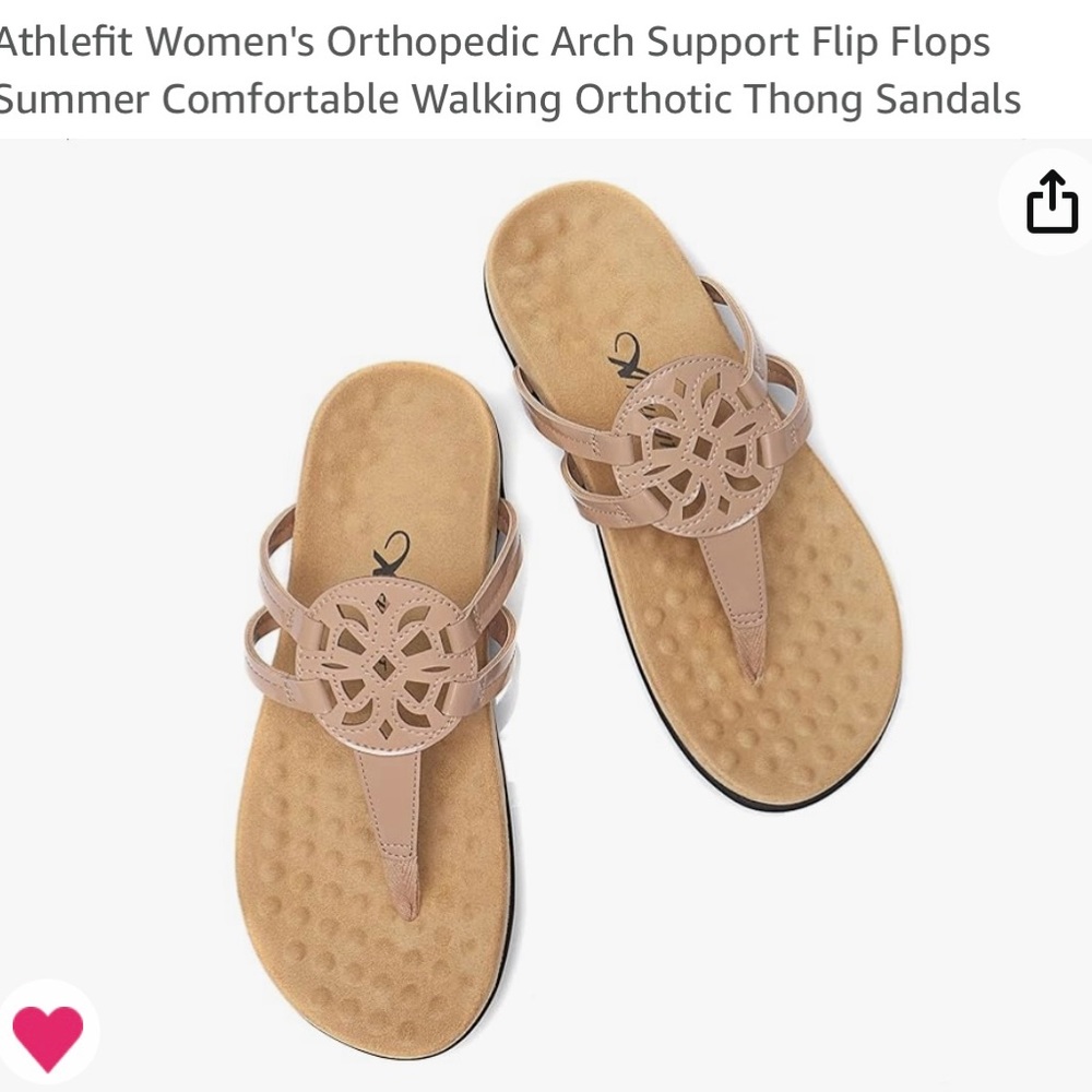 Tan orthotic sandals
